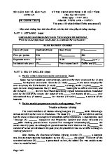 Đề thi học sinh giỏi cấp tỉnh môn Tiếng Anh Lớp 9 - Năm học 2011-2012 - Sở GD & ĐT Long An